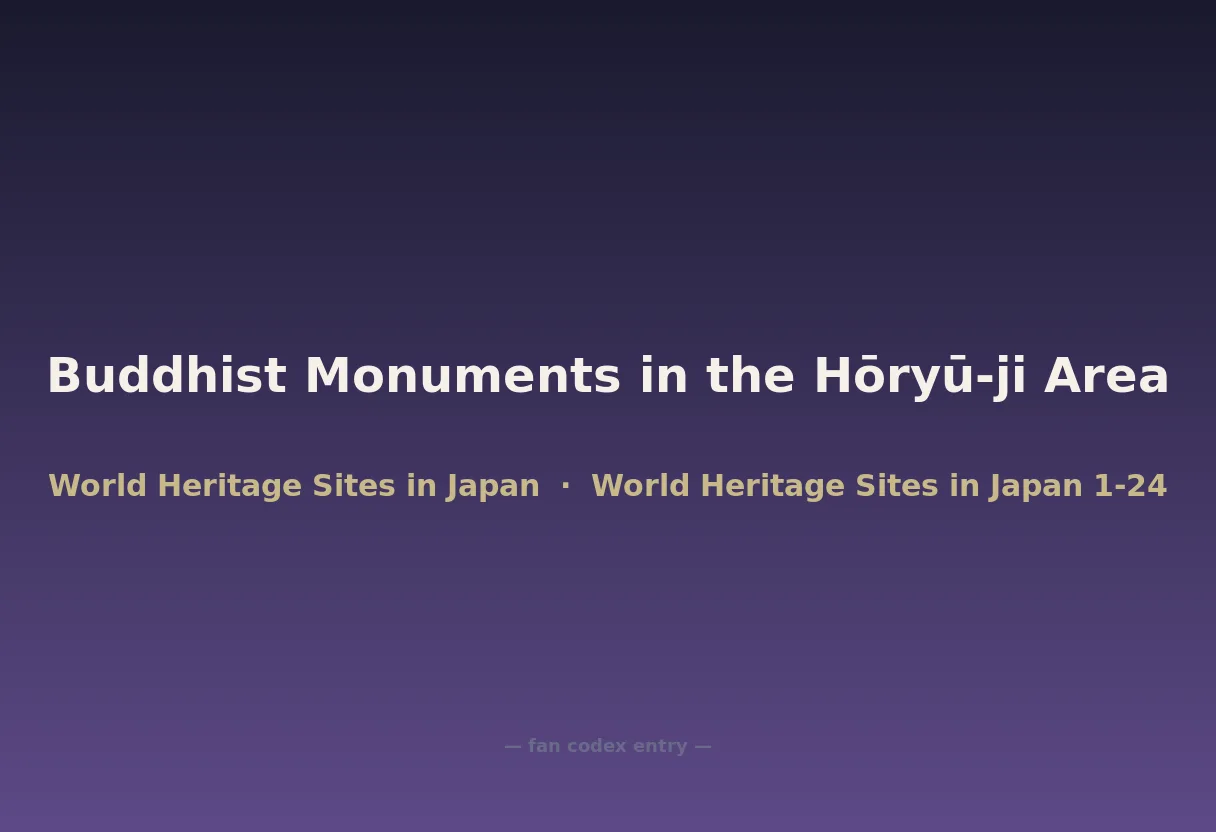 Buddhist Monuments in the Hōryū-ji Area